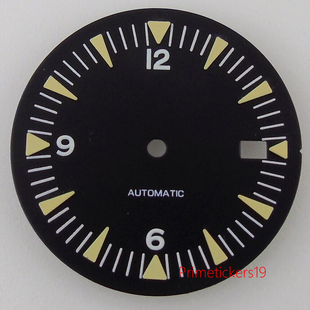 32mm Black/Blue/Green Watch Dial Hands Set Date Fit NH35 NH36 Automatic Movement