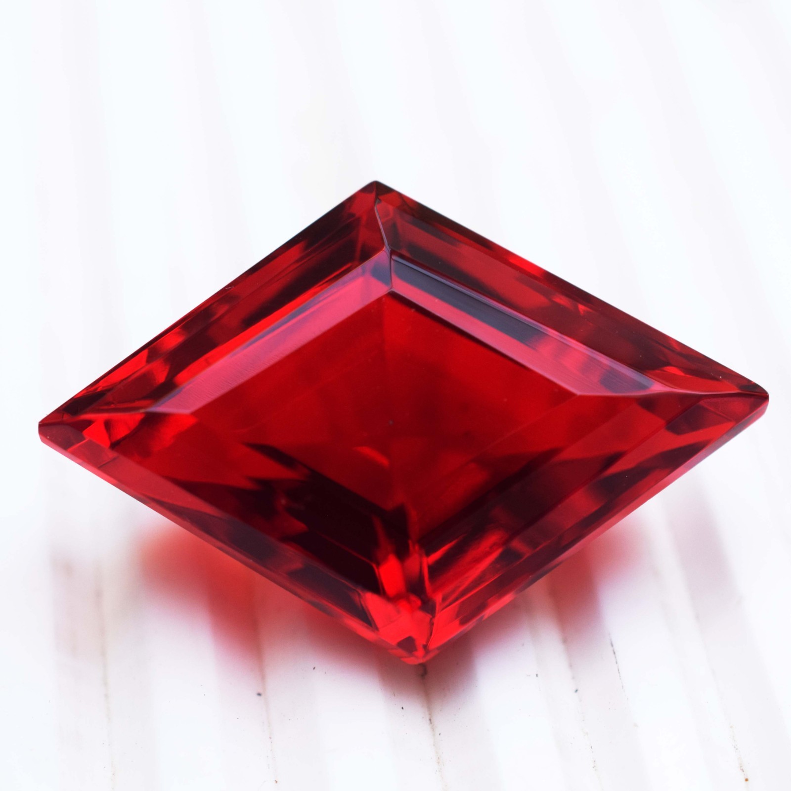 Certified 53 Carat Blood Red Topaz Fancy Cut Flawless Loose Gemstone