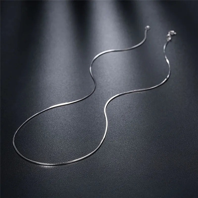 925 Sterling Silver Snake Chain Necklace High Quality For Men Women Jewelry