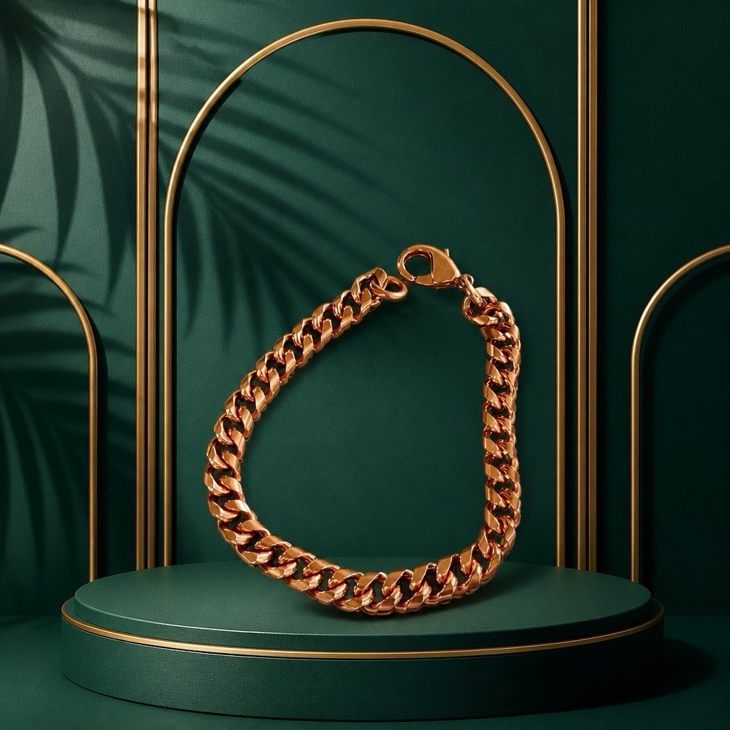 Solid copper bracelet CB779G – 5/16″ wide. Available in 8 to 11 inch lengths.