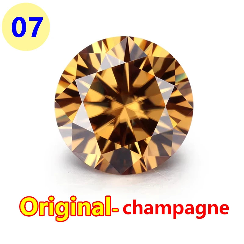 GRA VVS1 Multicolor 0.1-5ct Round Cut Moissanite Stone for Jewelry Making