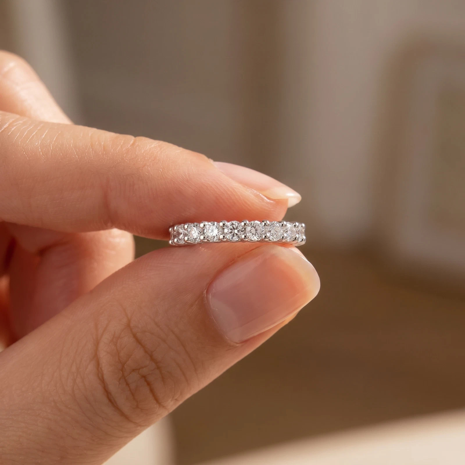 4.50 Ct Round Cut Lab Grown Diamond Wedding Ring 14K White Gold Sz 6