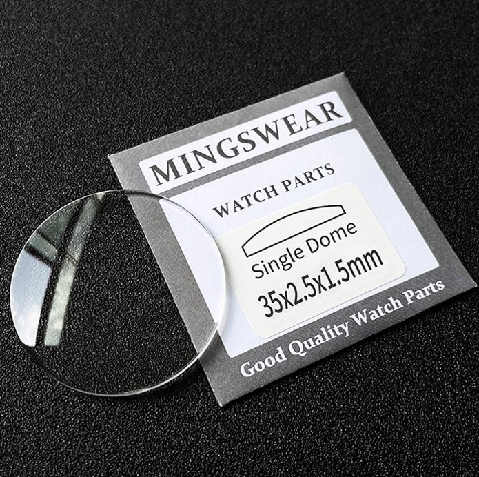1.0-3.5mm Thick Single Dome Mineral Glass Watch Crystal 18-45mm Watch Repair