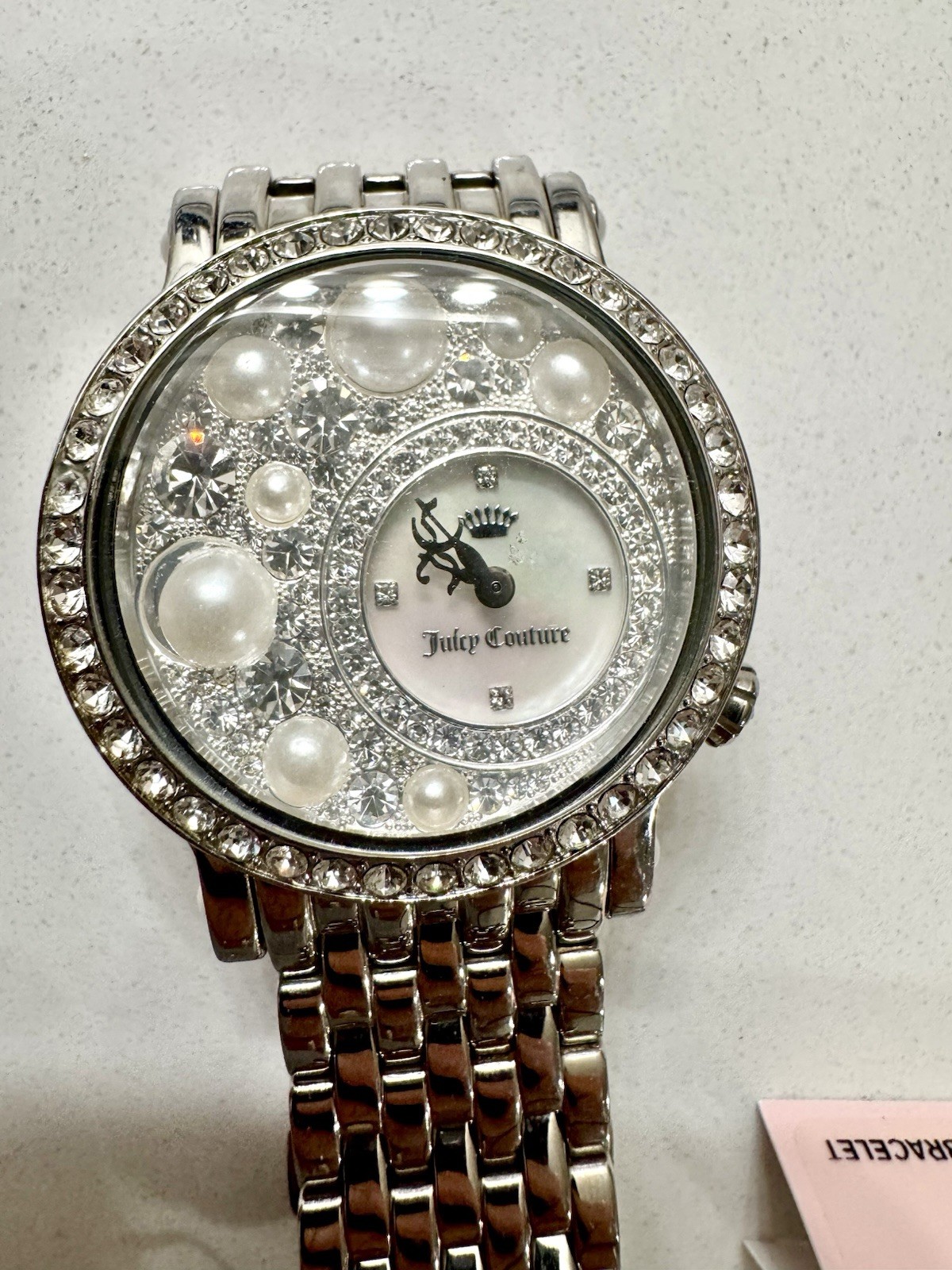 Juicy Couture Silver/Stones & Pearls Women’s Watch