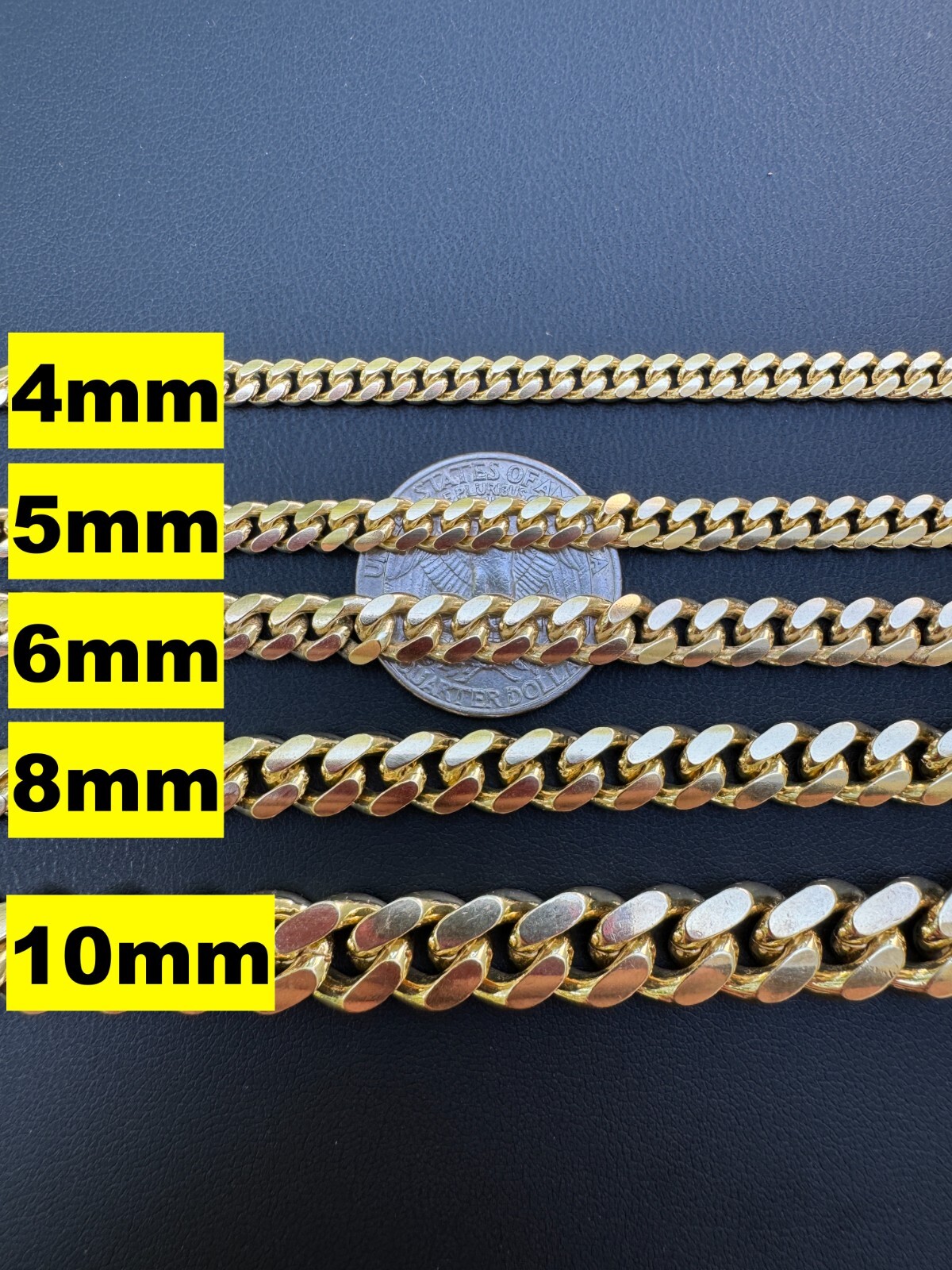 Mens Real Solid 14k Gold Vermeil 925 Silver Miami Cuban Bracelet 4-10mm 6.5-9″