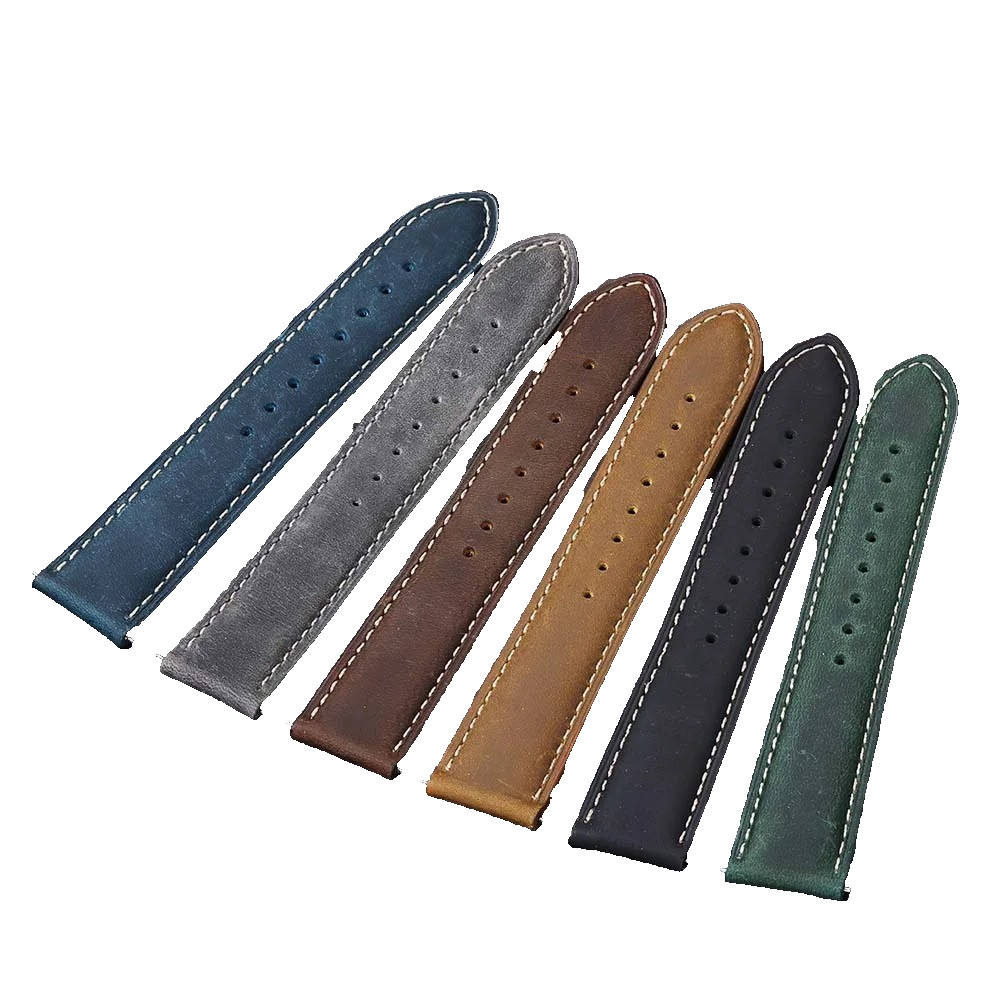Genuine Calfskin Watch Band 18mm 20mm 22mm Quick Release Leather Strap