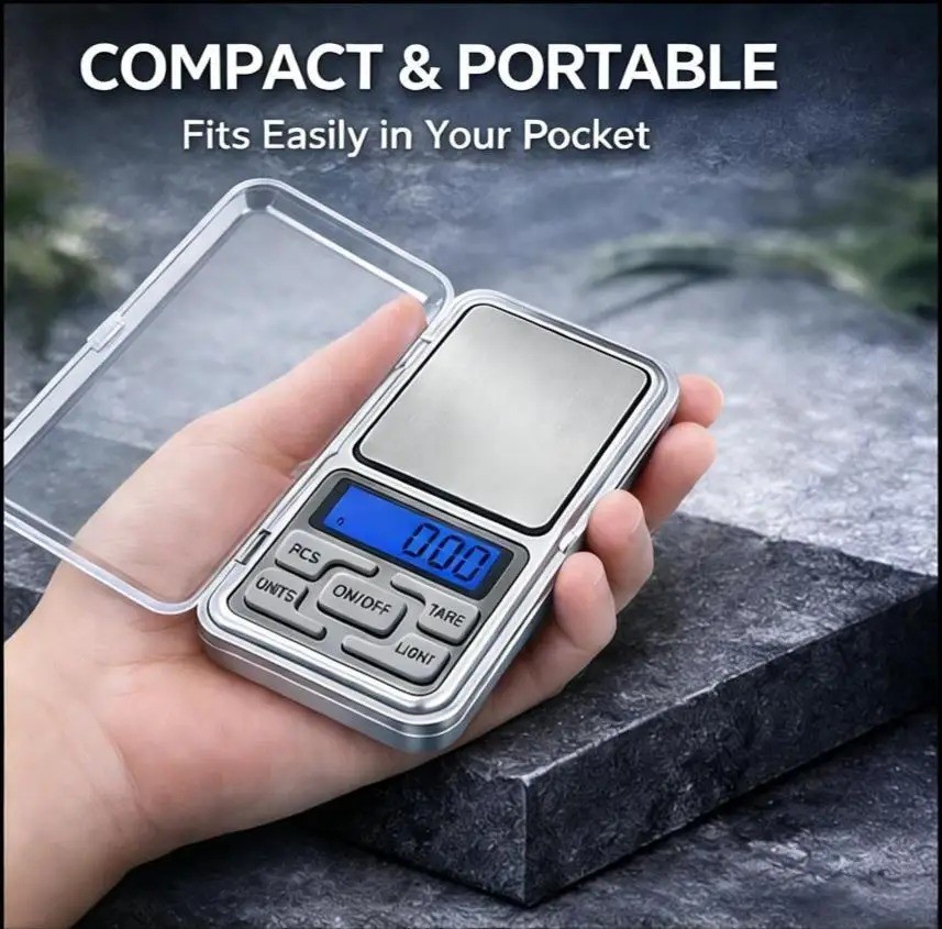 Portable 500g x 0.01g Mini Digital Scale Jewelry Pocket Balance Weight Gram LCD