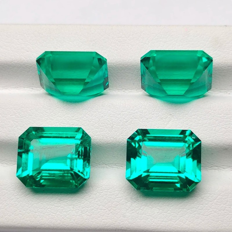 6CT Columbia Lab Grown Emerald Loose Gemstones Emerald Cut For Jewelry With AGL