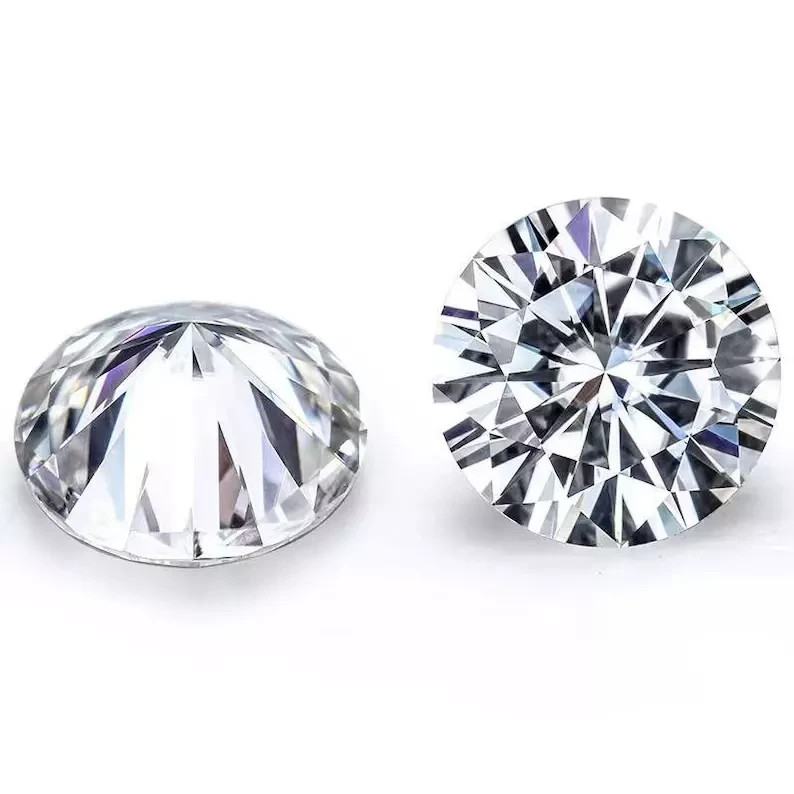 Natural White Diamond 1 CT Round Cut 5 mm 2 Pcs VVS1 D Grade Certified G23