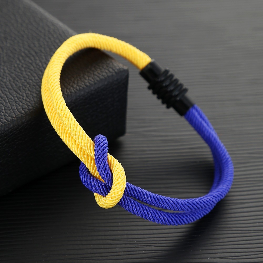 New Men Women Bracelet Fashion Square Knot Bracelets Outdoor Magnet Bangles Hot