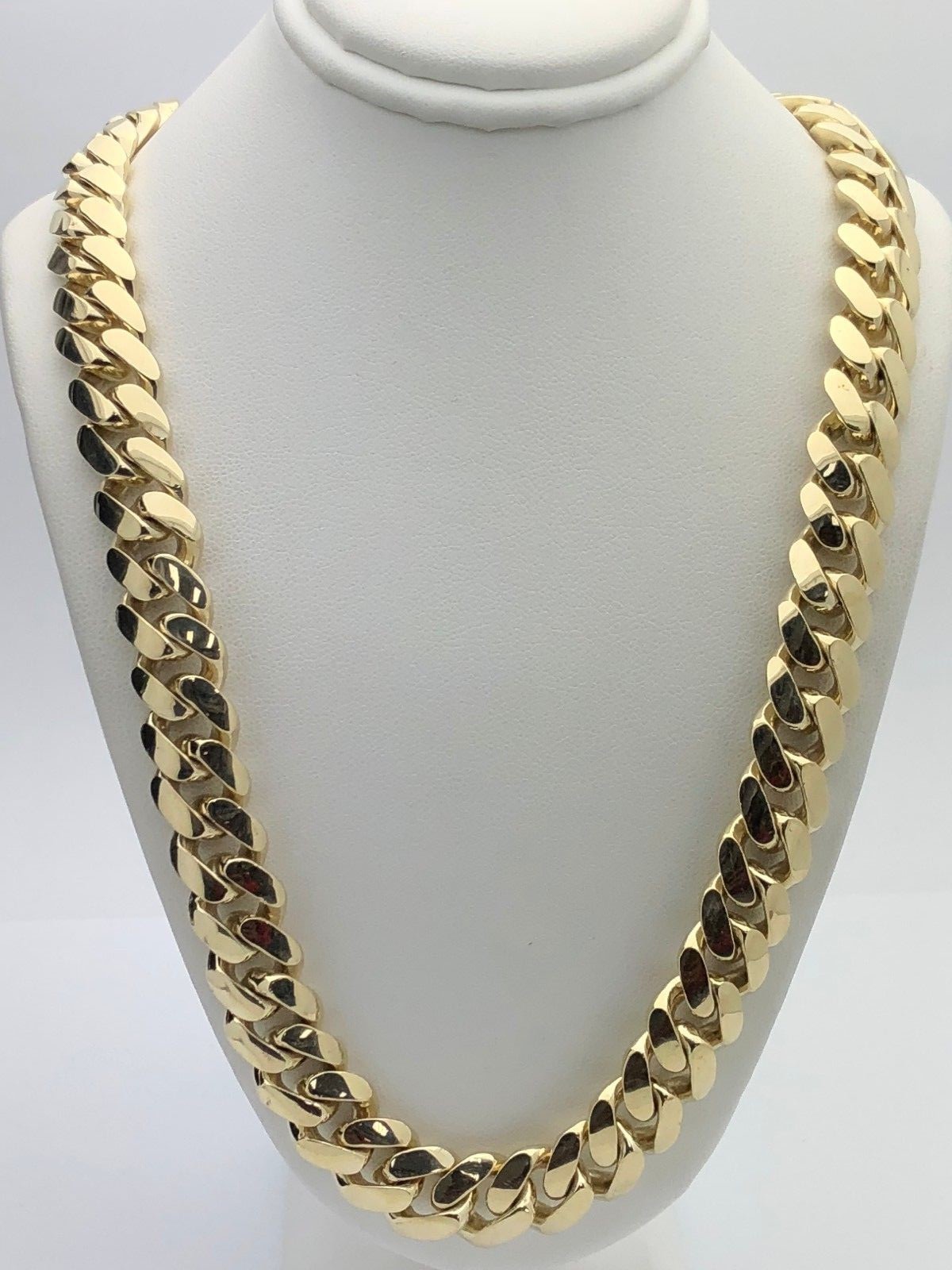10k Yellow Gold Solid Heavy Miami Cuban Link Chain Necklace 24″ 7mm 229.9gram