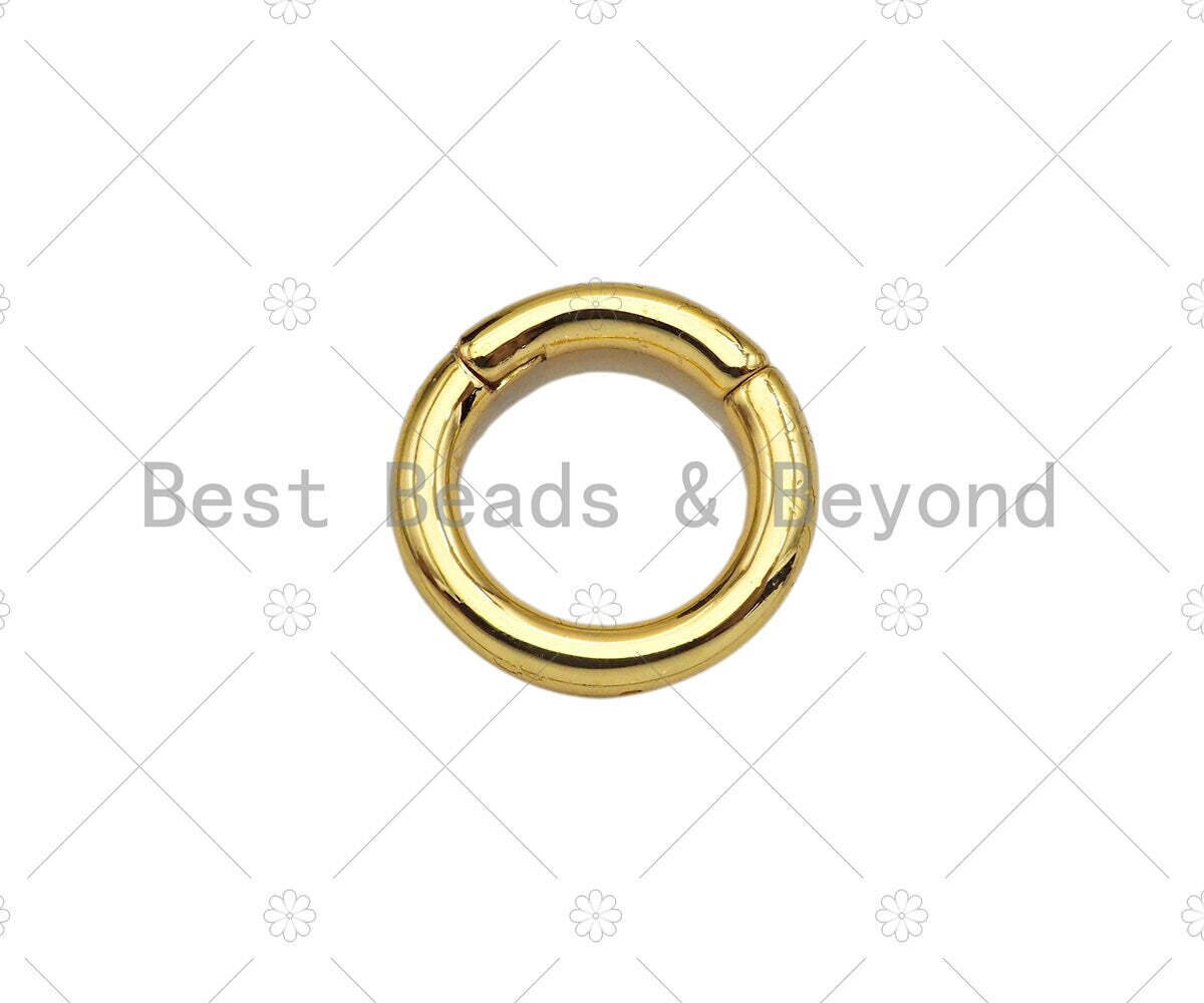 12/14mm Round Spring Clasp, Gold/Silver/Black/Rose Gold Clasp – sku#H322