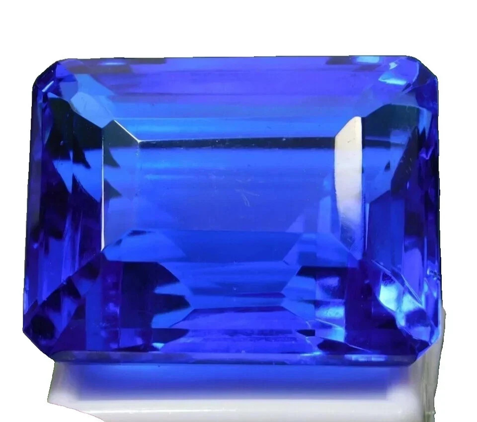 Large Blue Tanzanite 1000 Ct+ Emerald Faceted Cut Loose Gemstone Certified