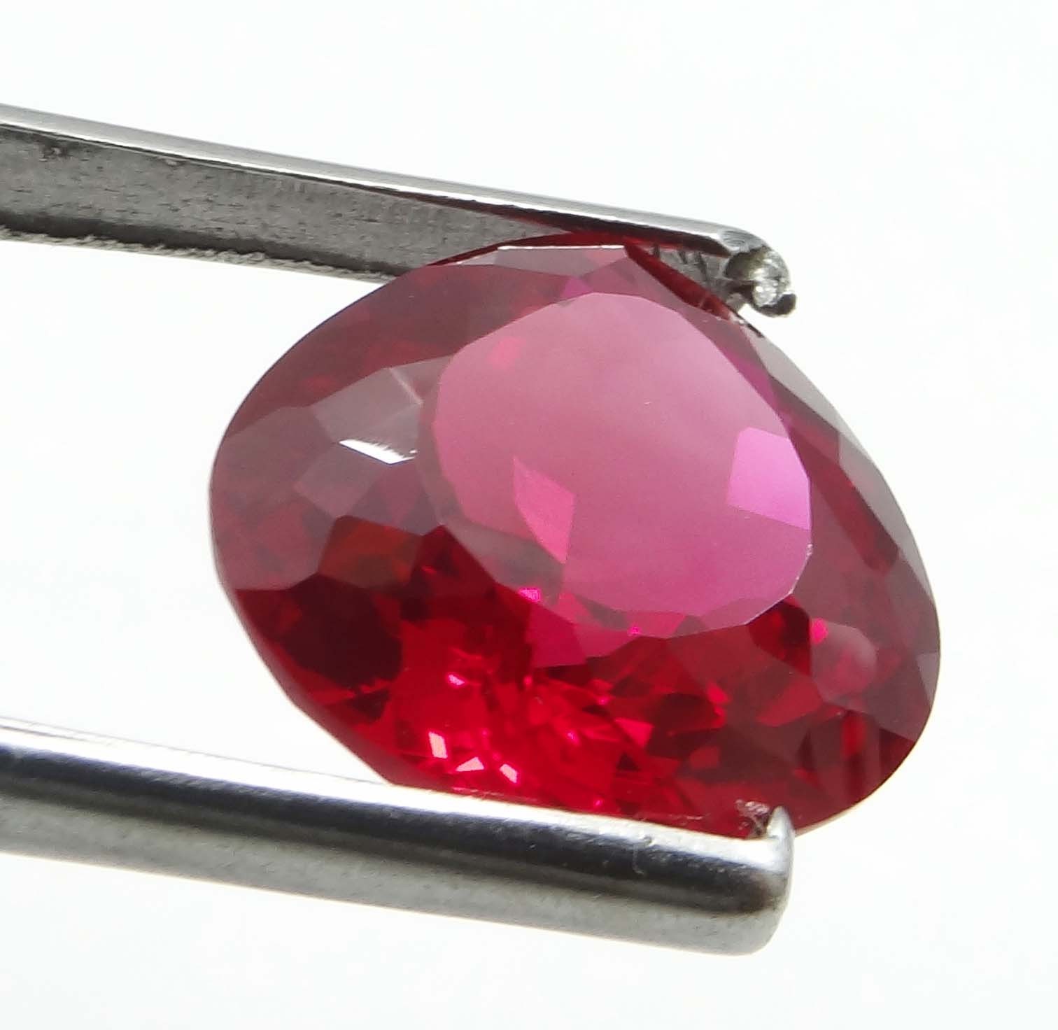 NATURAL 19.04 CTS PIGEON BLOOD RED RUBY pear GEMSTONE CERTIFIED
