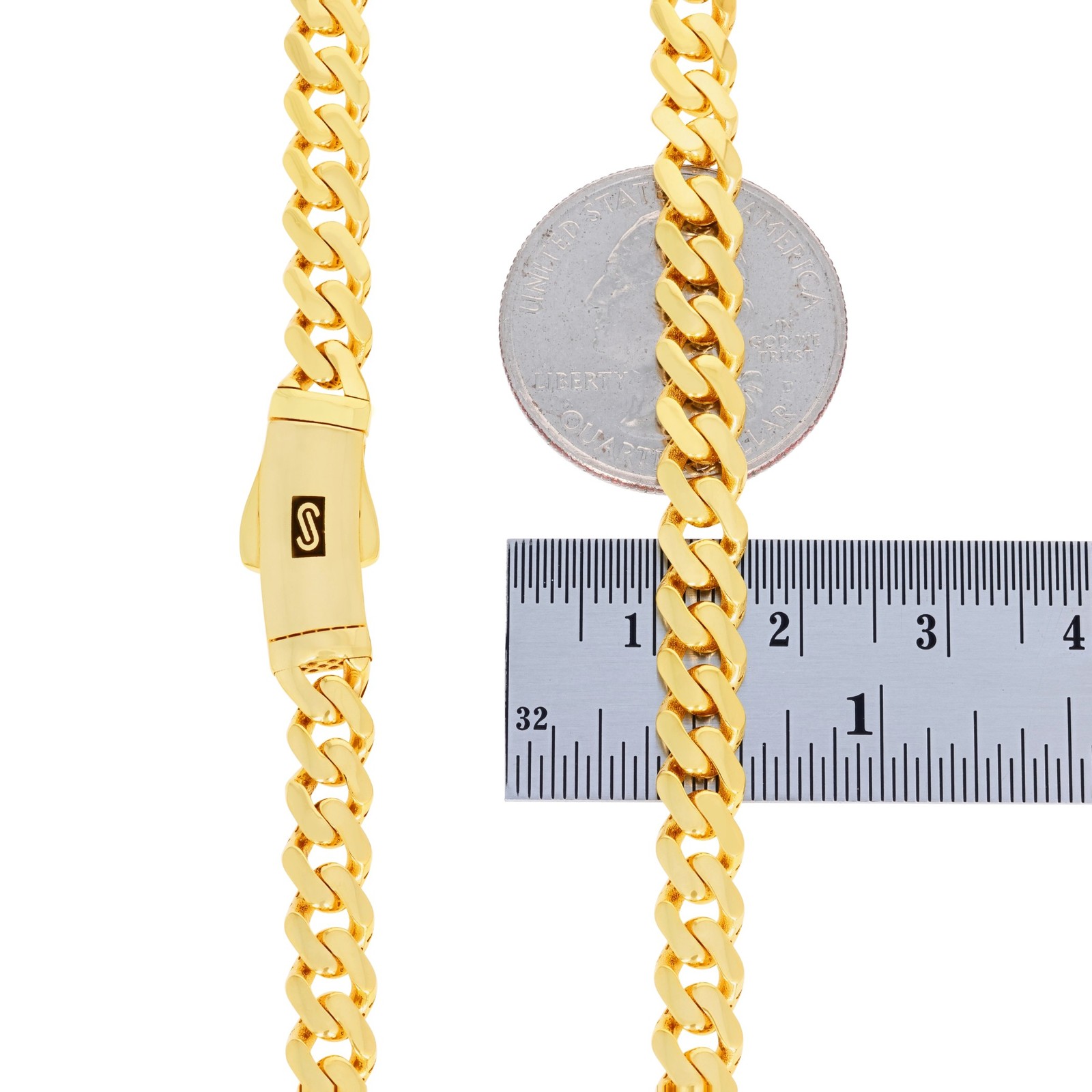 10K Yellow Gold Miami Cuban 6mm Monaco Chain Bracelet Mens Womens 6″ 7″ 8″ 9″