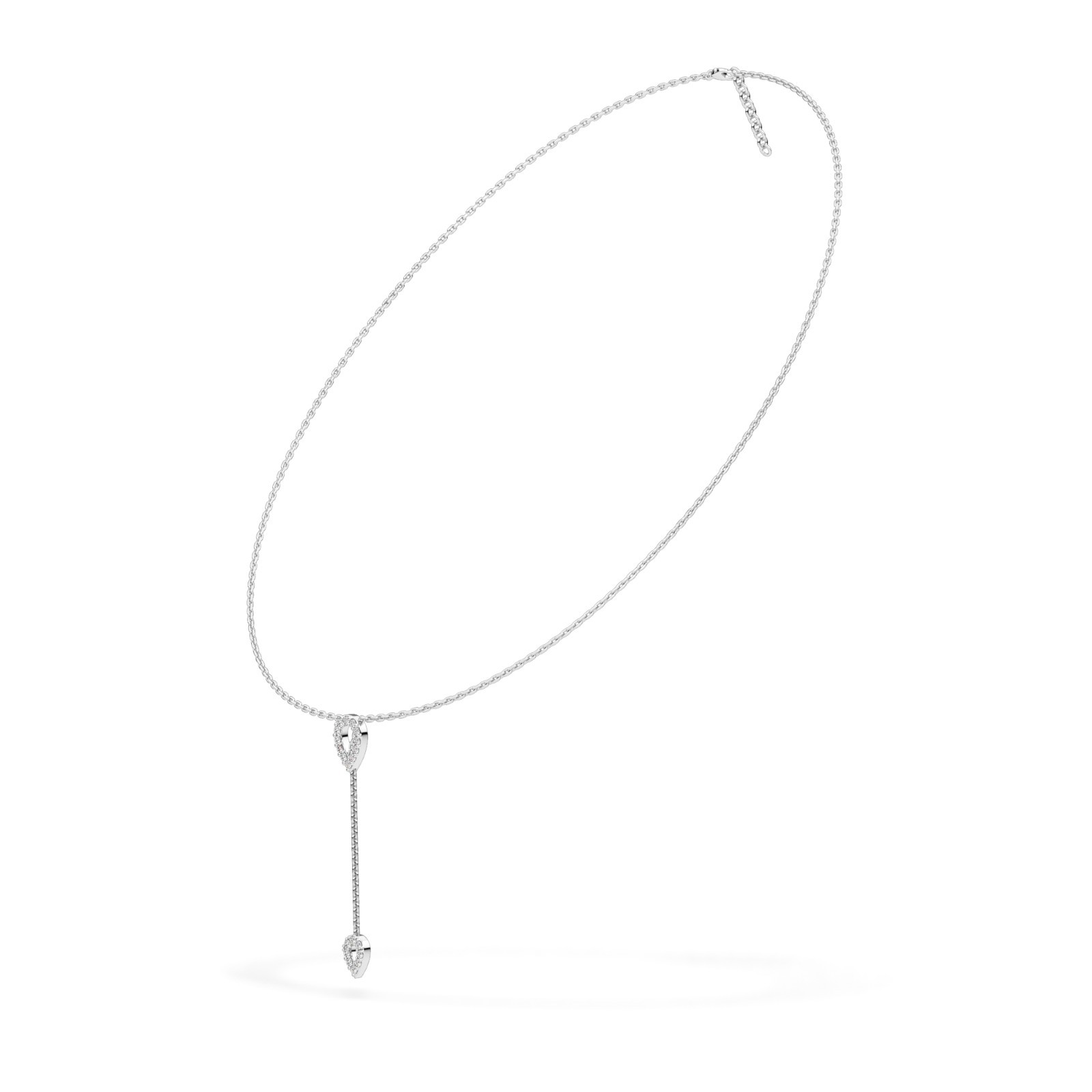 Modern Pear Shape Natural or Lab Grown Diamond Y Drop Necklace 10K 14K 18K Gold