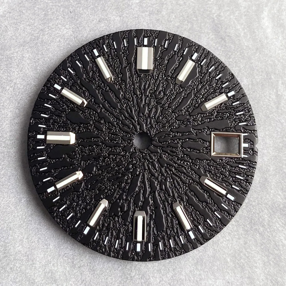 Tandorio 29mm No logo Watch Mod Dial For NH35 NH38 PT5000 Luminous Vintage Dial