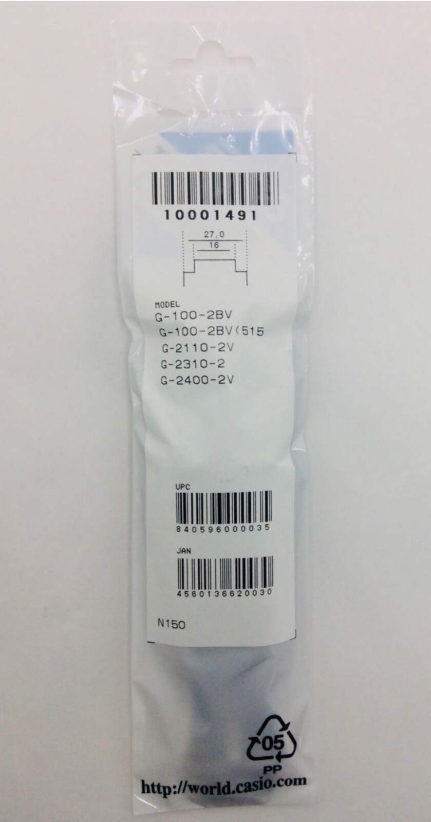 CASIO G-SHOCK Watch Band Strap G-100 G-2110 G-2310 G-2400 blue 10001491 + PINS