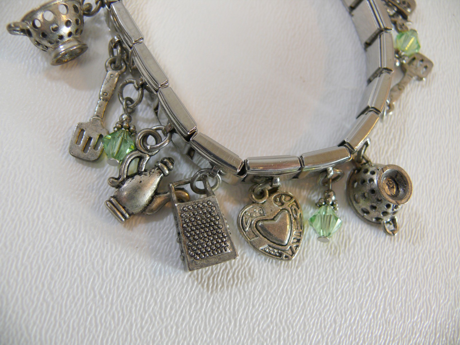 BRACELET & necklace LOT: Alex and Ani 1928 Adore kitchen charms colored stones