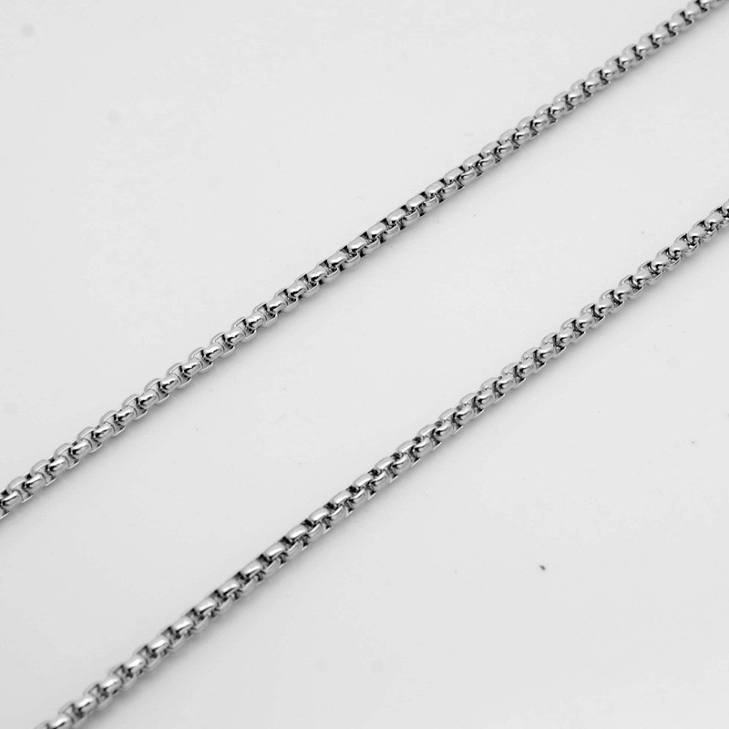 5pcs/lot Stainless Steel Square Rolo Link Chain Box Chain Necklace for Men Women
