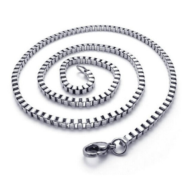 5pcs 2.5mm/3mm Stainless Steel Box Chain Necklace for Men Women Jewelry Chains