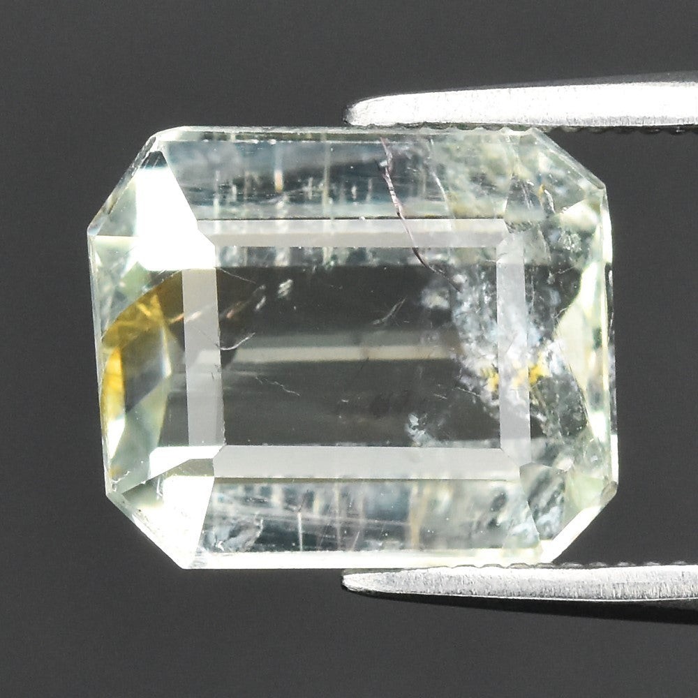 4.12ct Earth-Mined Very Light Bluish Green Tourmaline – Octagon Cut, Unheated