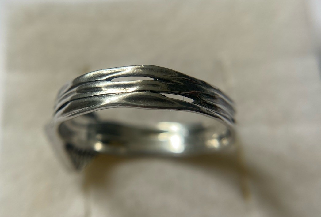 Sterling Silver, Square Bezel Set Lab Opal, Ring By PZ Creations
