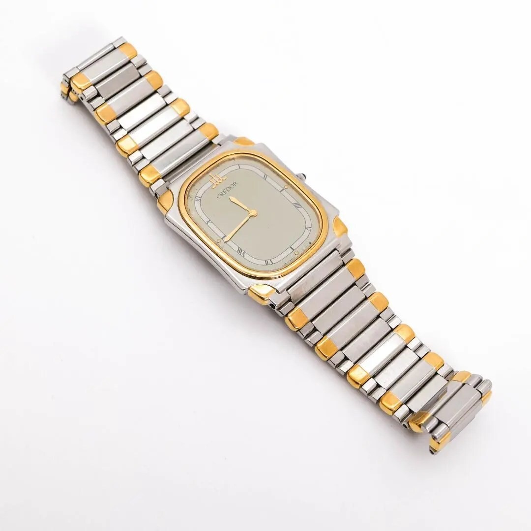 [Very Good] Seiko Credor 9570-5160 22KT SGP Quartz Dress Watch From Japan