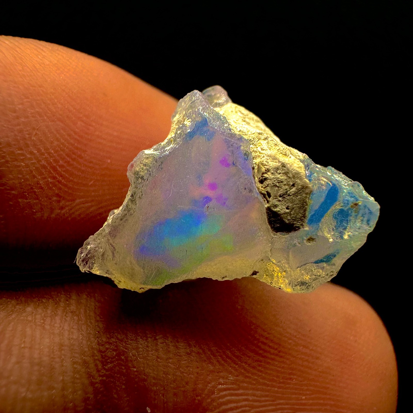 9 CT Natural Ethiopian Opal Rough, Crystal Raw Welo Fire Opal Rough Gemstone