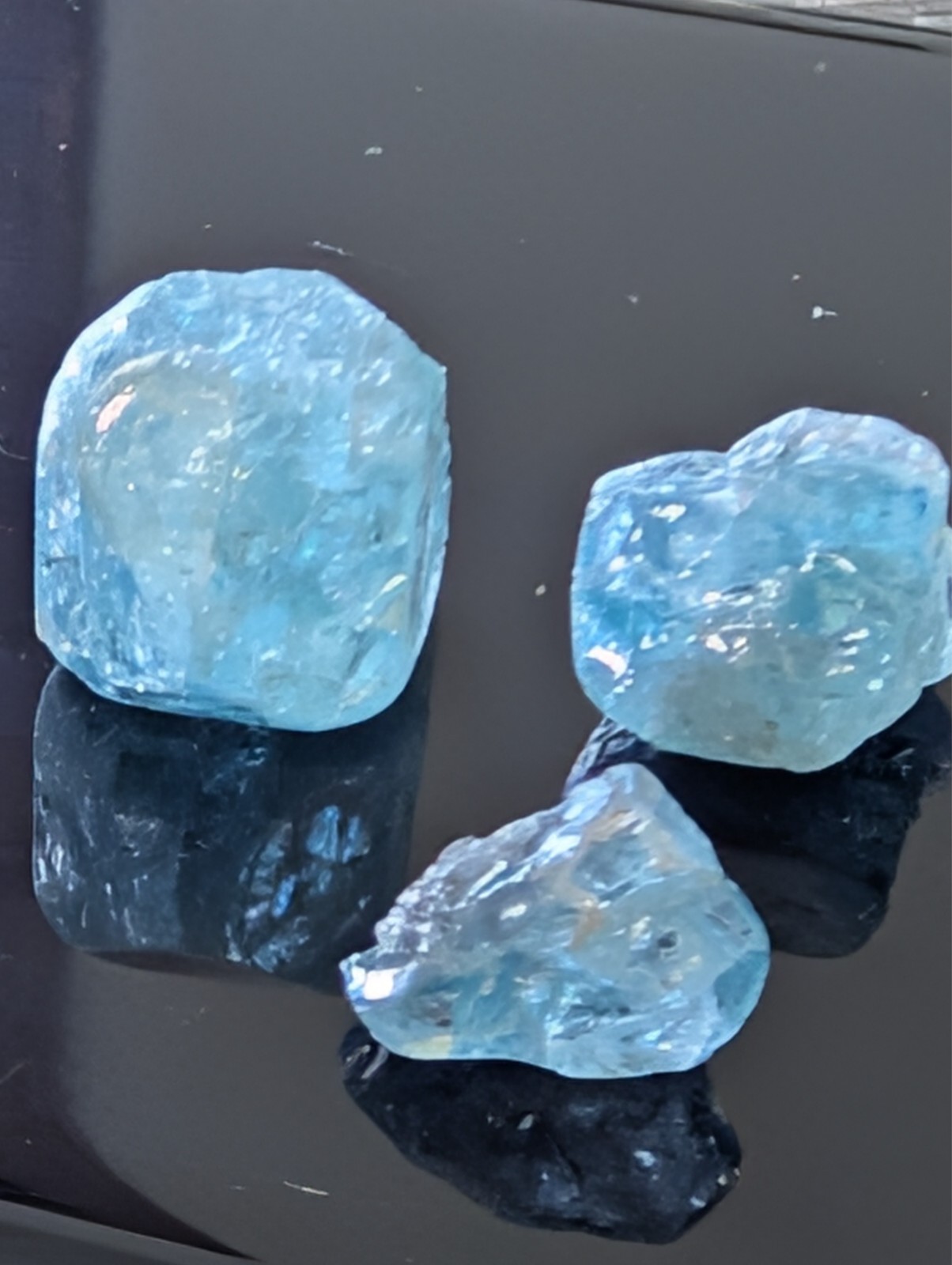 USA seller 40.65 cts Included Blue Zircon facet rough gemstone specimen
