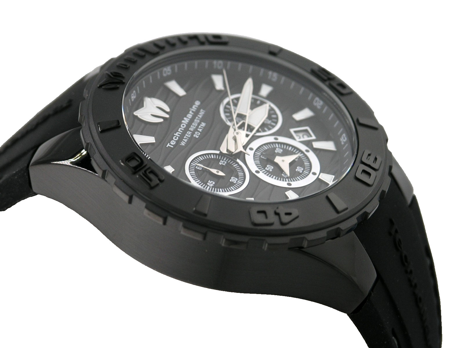 NEW TECHNOMARINE TM-115081 CRUISE MEDUSA BLACK CHRONOGRAPH WATCH 44MM 200M