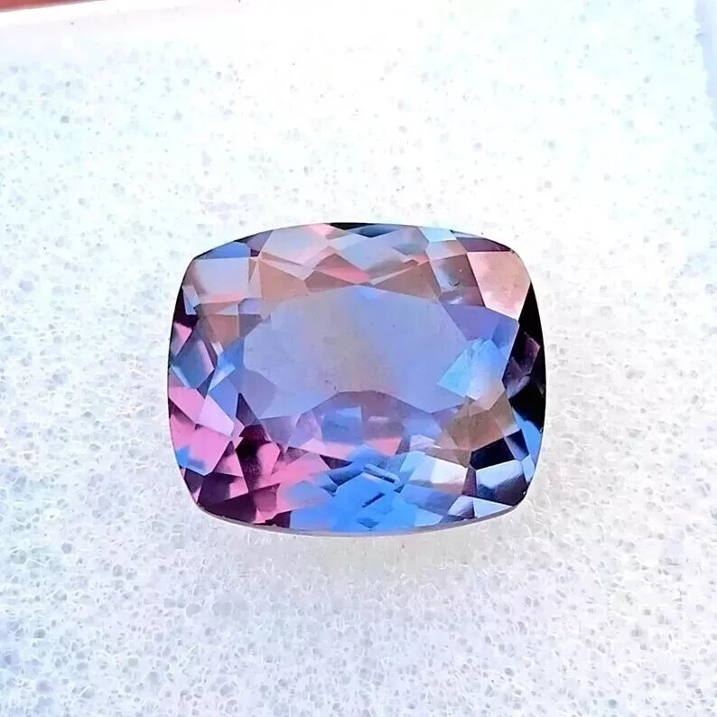 NATURAL Loose Montana Bi-Color Change Sapphire Cushion Cut GEMSTONE 10.00 Ct