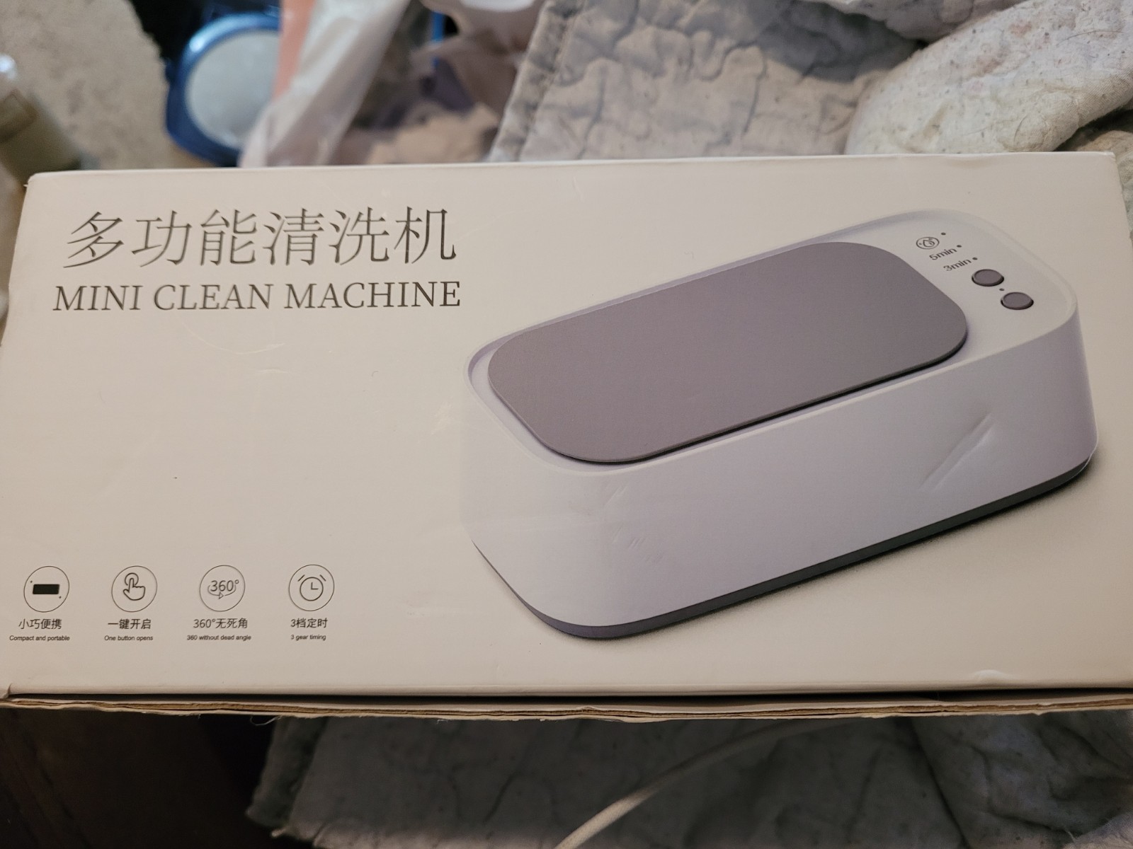 New Ultrasonic Jewelry Cleaner Machine 3 Mode Glasses Ring Earring Cleaner
