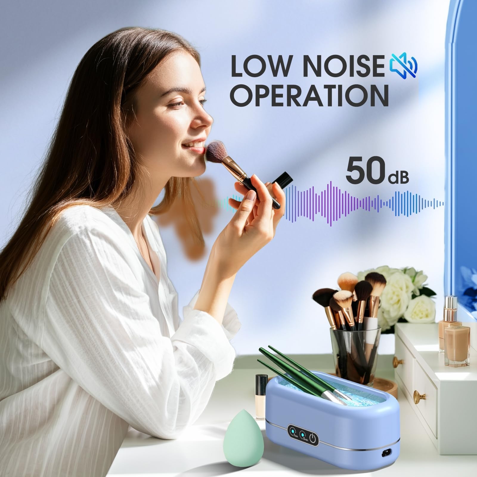 Ultrasonic Jewelry Cleaner with Digital Timer – 50KHz Stainless Steel Machine fo