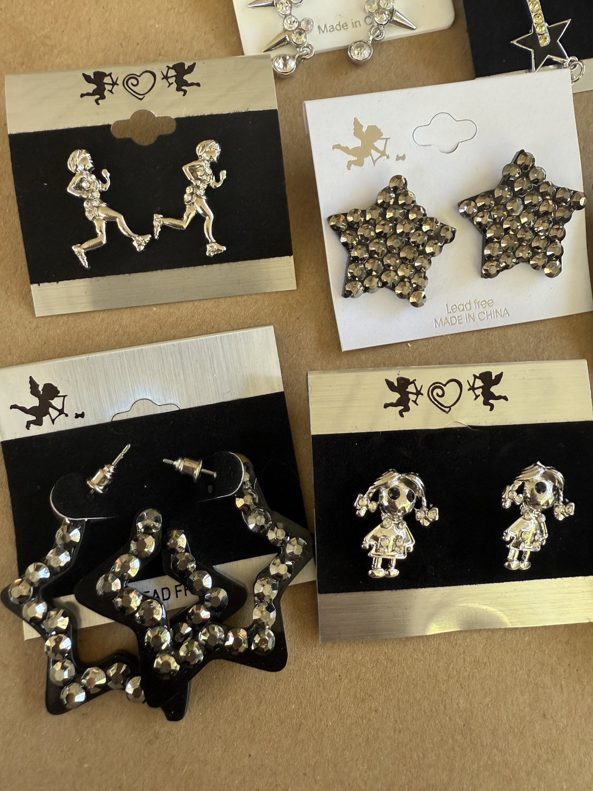 Rhinestone Jewelry Lot – 17 Pairs Earrings USA Seller – No Duplicates – New