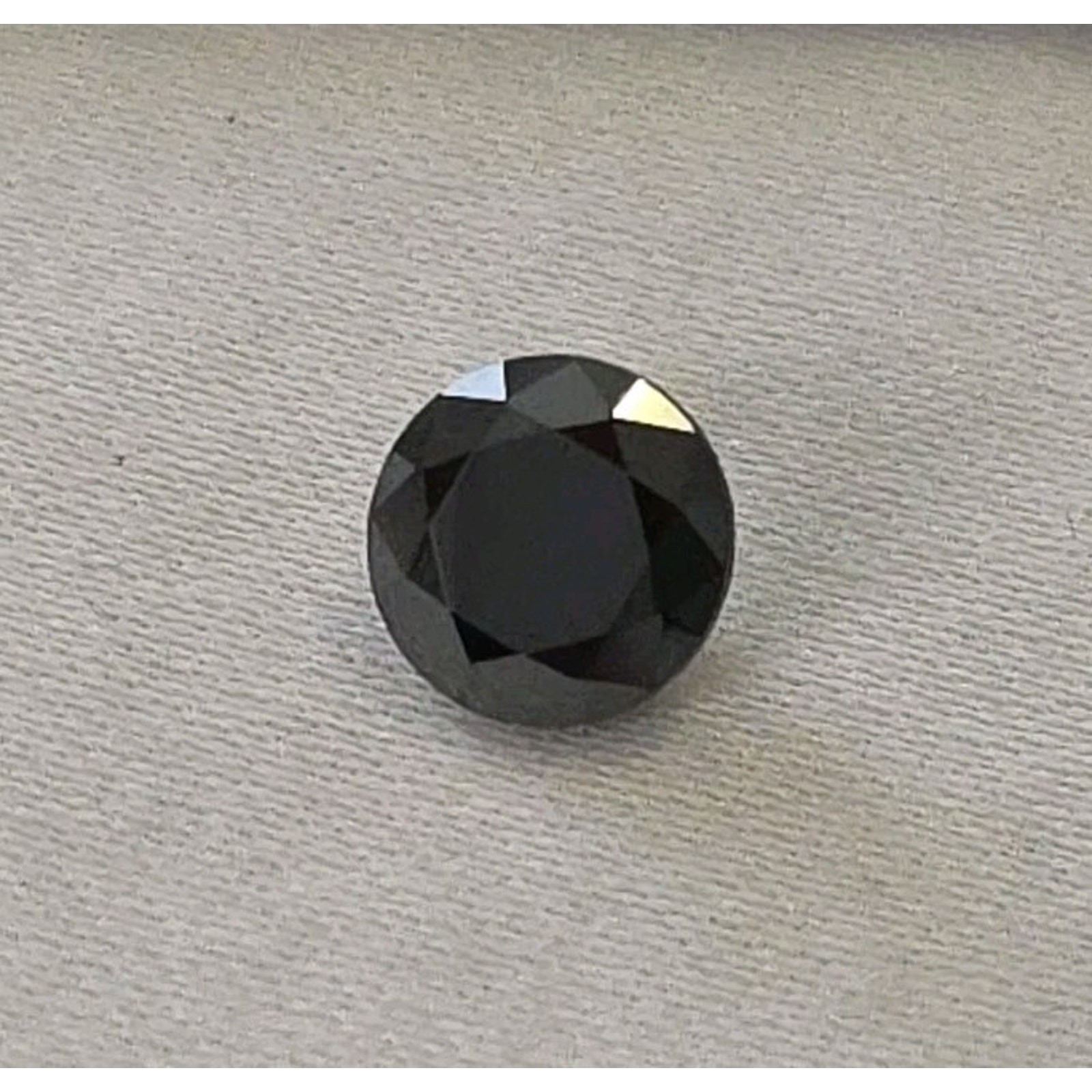 Fancy Black Moissanite Loose Stone Round 6.5mm 1.0ct