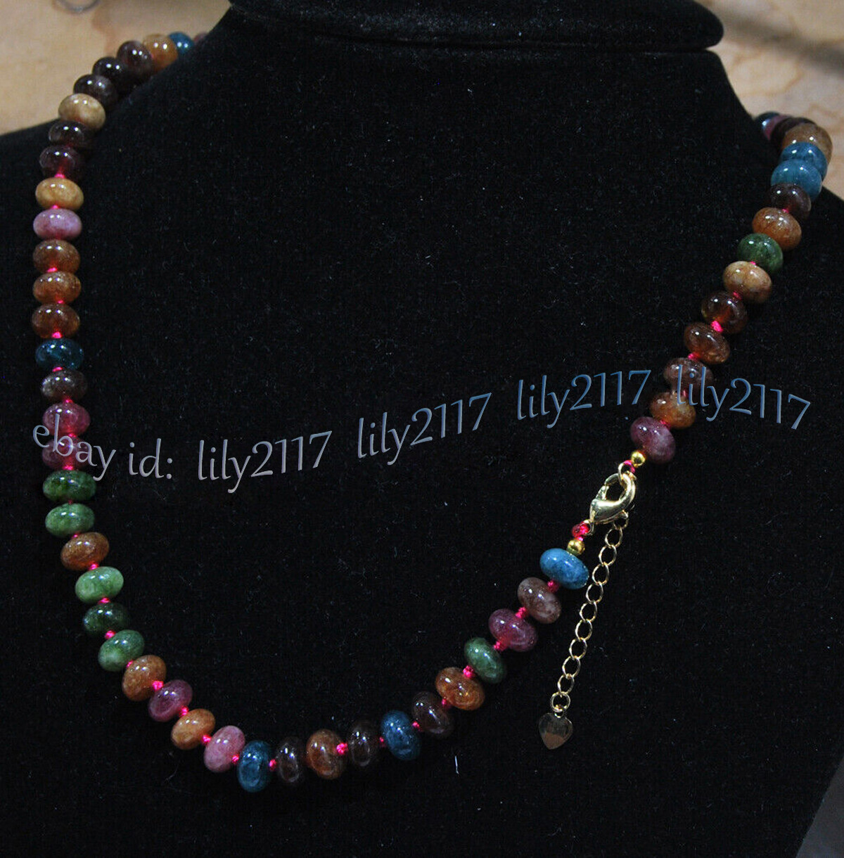 Natural Colorful Tourmaline Rondelle Gemstone Beads Necklace 14-48” 4x6mm 5x8mm
