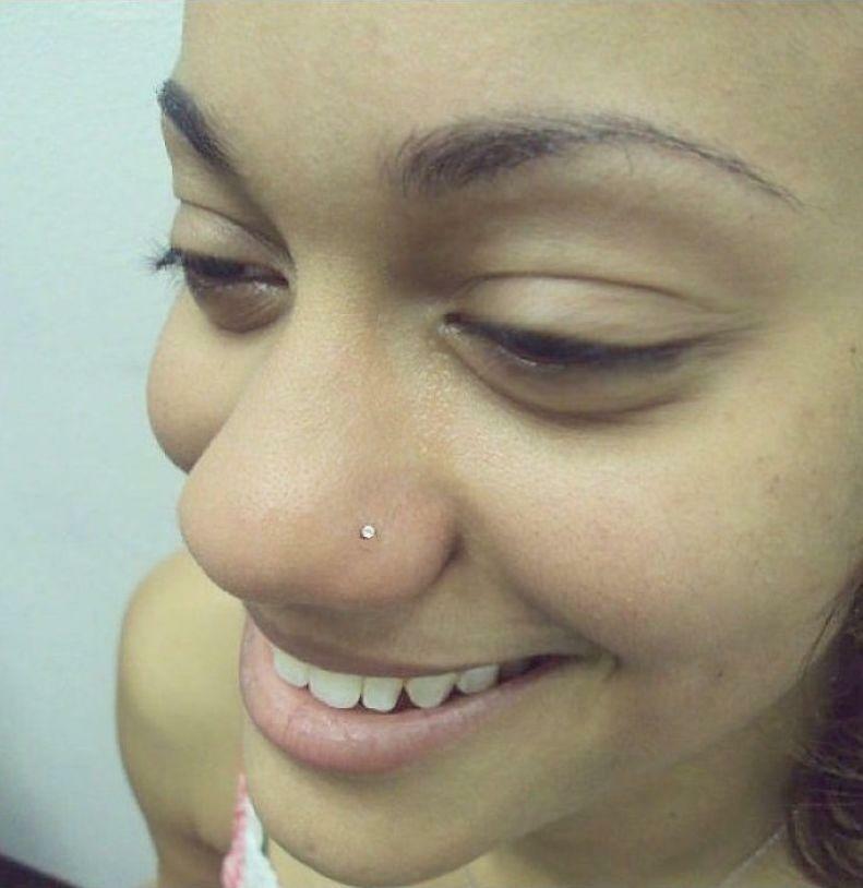 TINY TINY (Only 1mm) SMALLEST GEM 20g Sterilized Stainless Steel Nose “L” Stud.