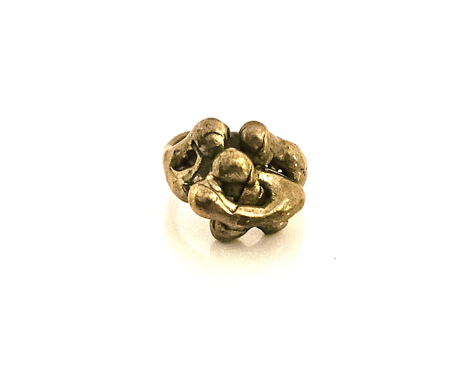 Vintage Bronze Free Form Family Shape MCM Ring Size 4