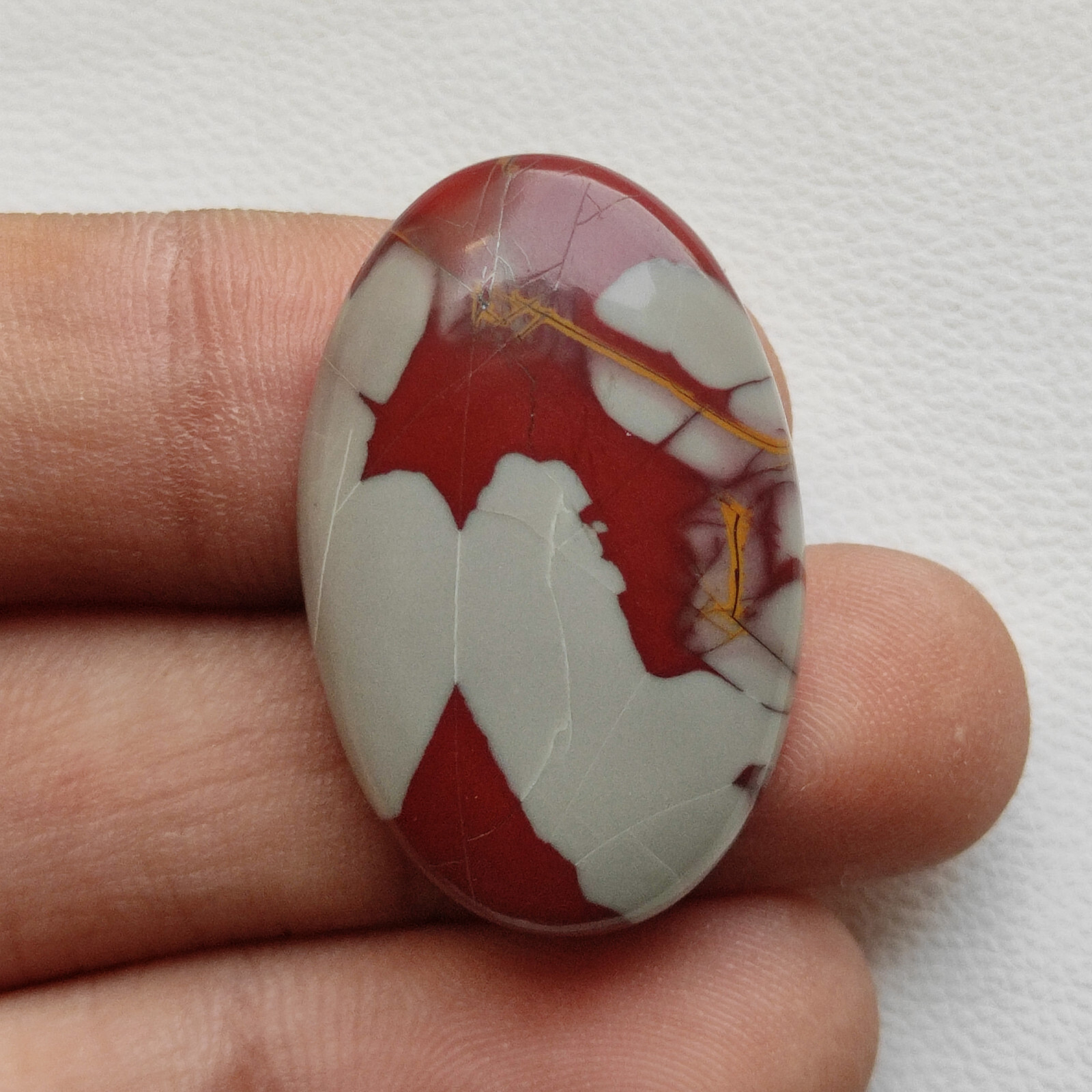 Natural red gray noreena jasper cabochon handmade polished jasper gemstone C5258