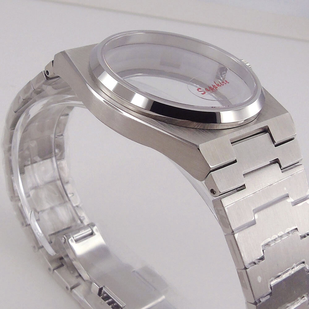 40mm Steel Watch Case Sapphire For Super Player Mod Prx Case Dial Fit NH35 NH36