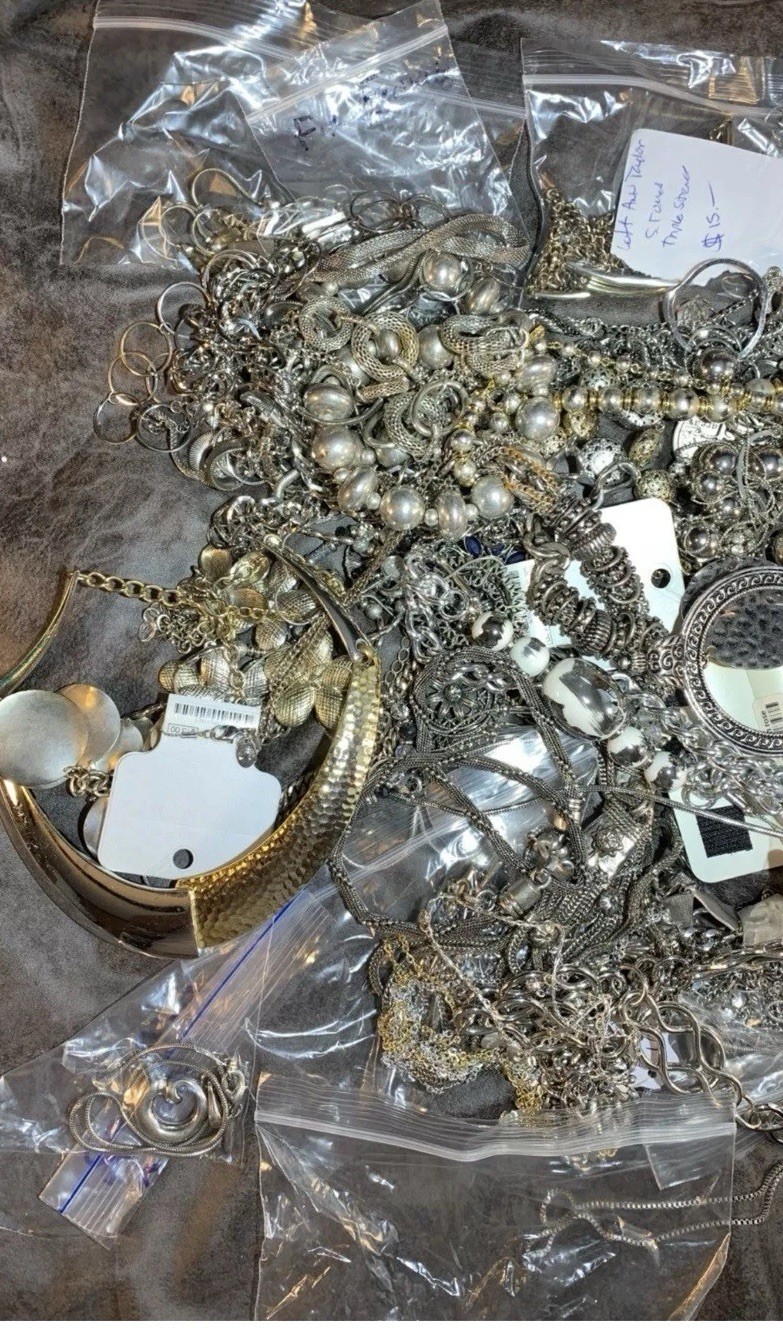 6+ Lbs. POUNDS Unsearched Huge Lot Jewelry Vtg-Now Junk Art Craft Treasure Hunt