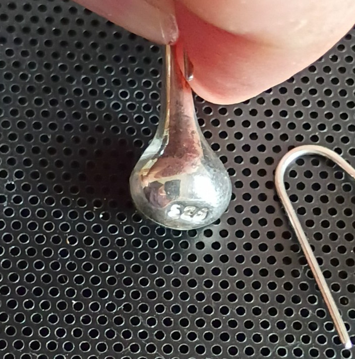 VINTAGE 925 Sterling Silver Dangle Earrings Tear Drop Hook Dangle Drop FILIGREE