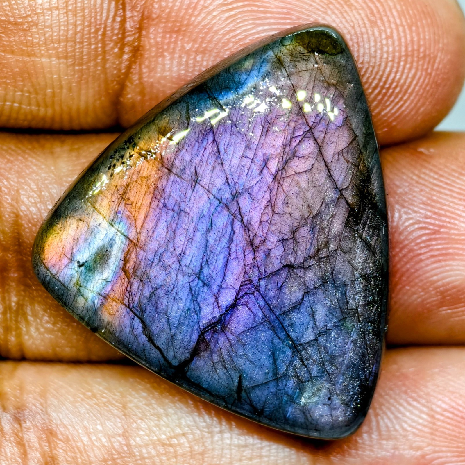 36 Cts Natural Labradorite Cabochon Gemstone For Jewelry 28.9x25x6.4 MM