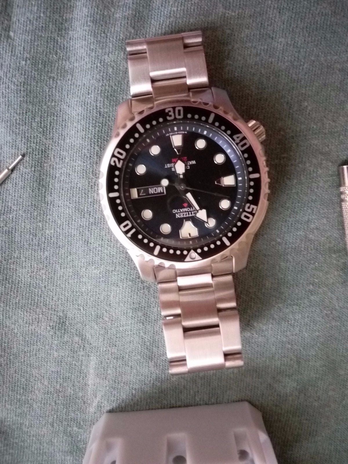 20mm CURVED STAINLESS STEEL BRACELET For Citizen NY0040-09W -50E -17L -09E Watch