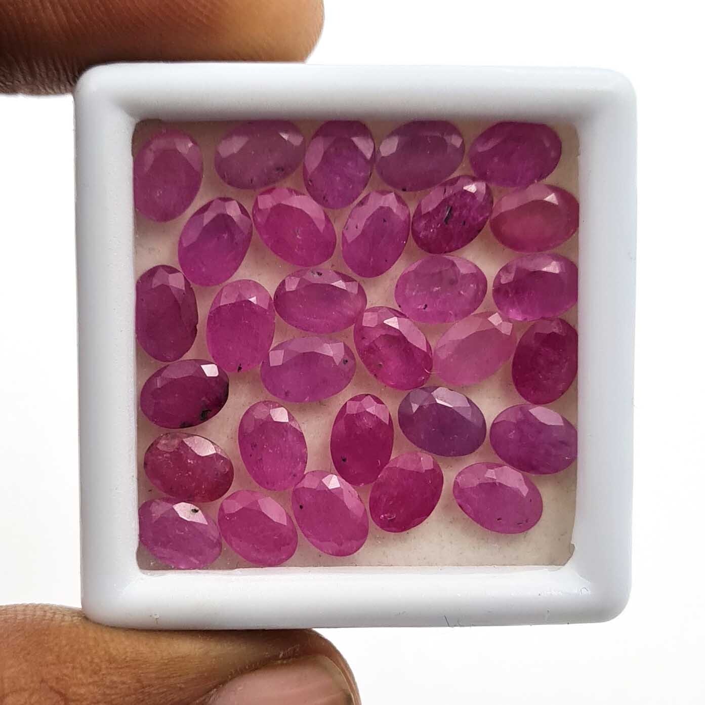Natural Pink Sapphire Oval Cut Loose Gemstone Lot 7 Pcs 5*7 MM 5 CT
