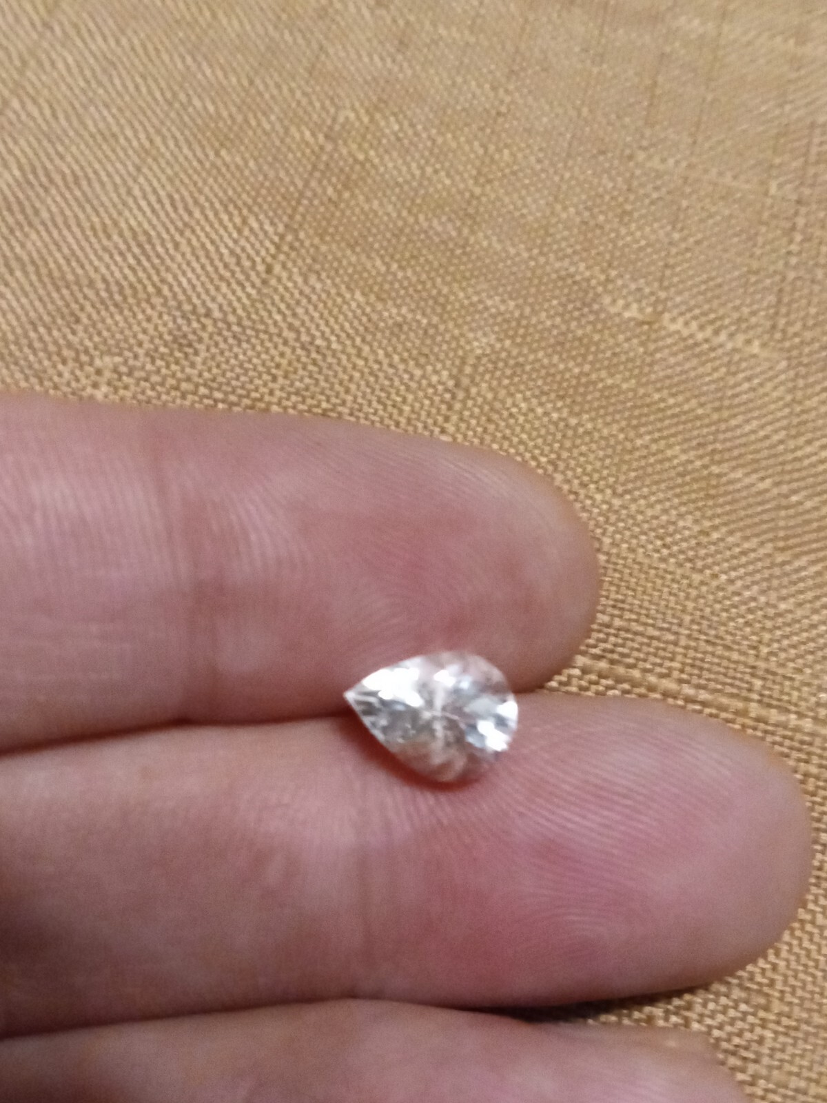 1.66 Ct VS Natural Unheated Very Light Blue Aquamarine Pear Shaped