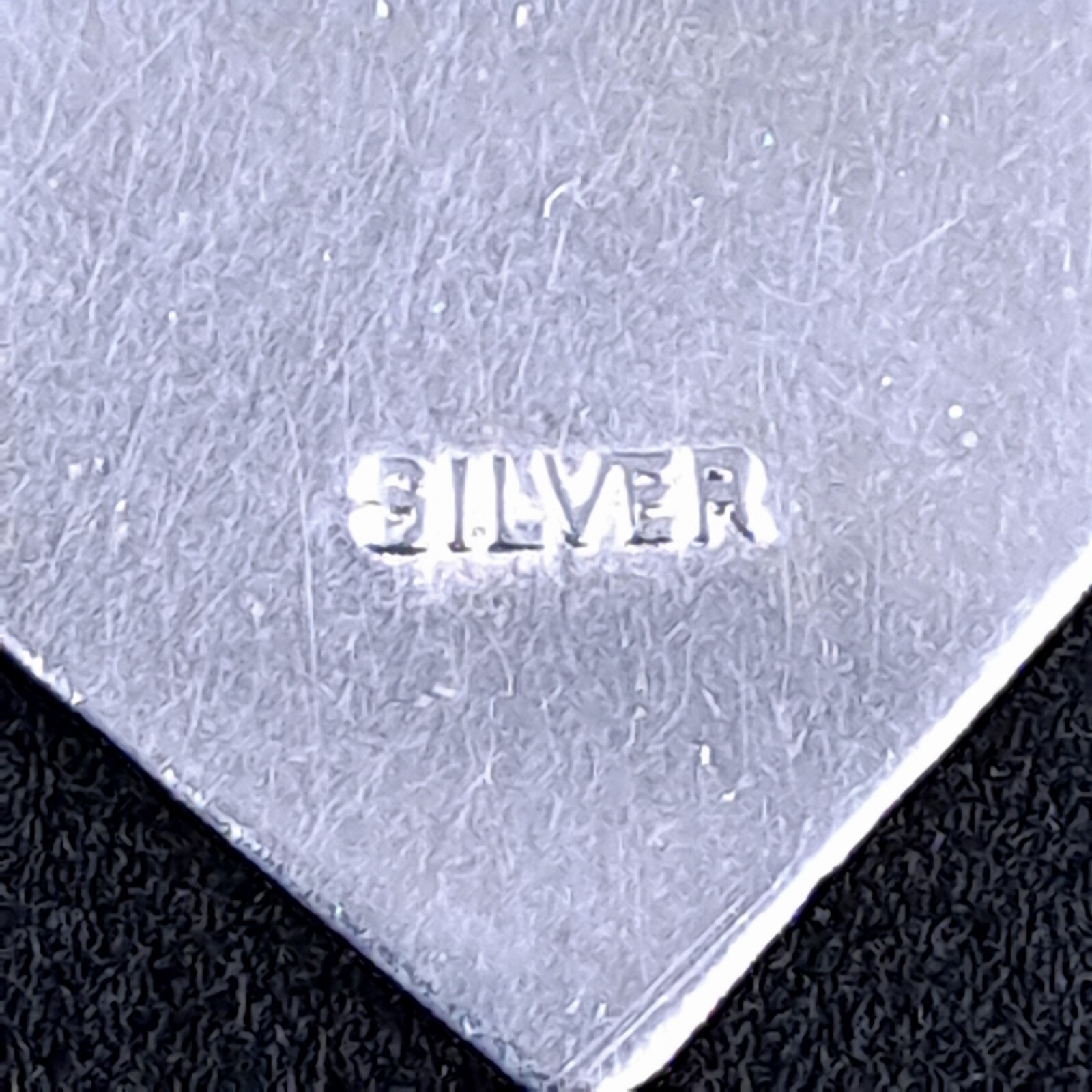 Necklace 925 Sterling Silver St Christopher Pendant Offset Square 40cm 16 inches