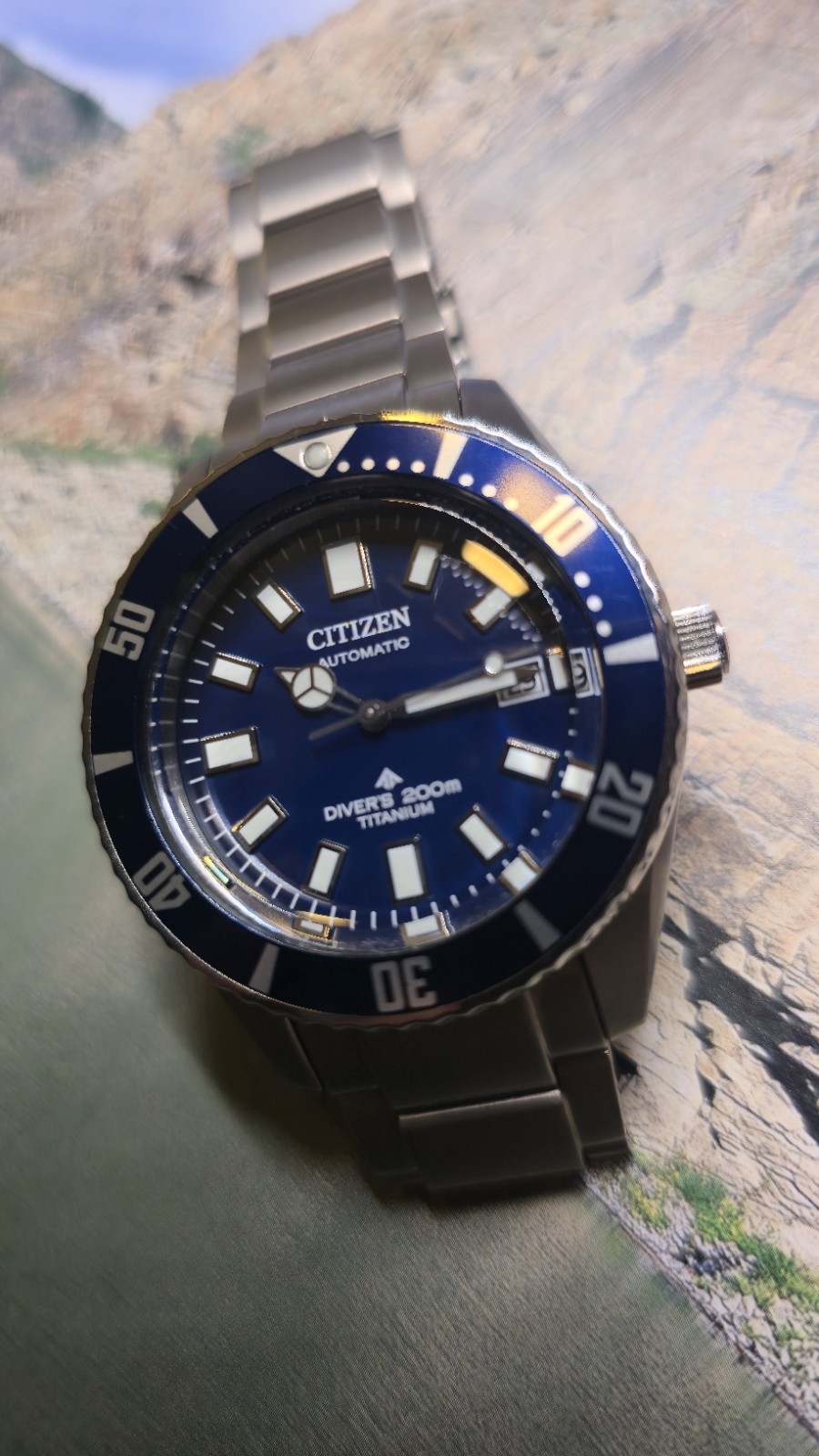 Citizen Promaster Fujitsubo Titanium NB6021-68L Blue Dive Automatic Watch