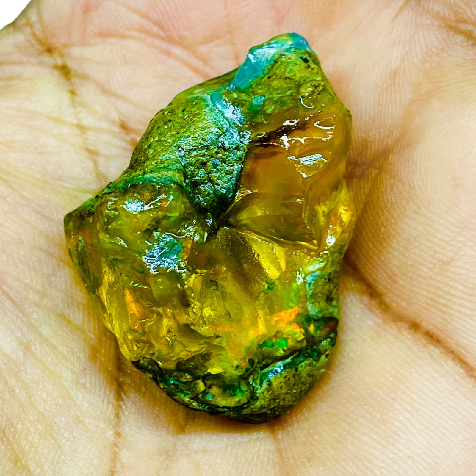 83 Cts Natural Ethiopian Opal Raw Rough 38x26mm Untreated Loose Gemstone